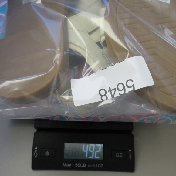 TOMS Ankle Strap Sandals Women 8.5 Sloane Fog Leather Suede Gladiator Boho 492 - Picture 8 of 8